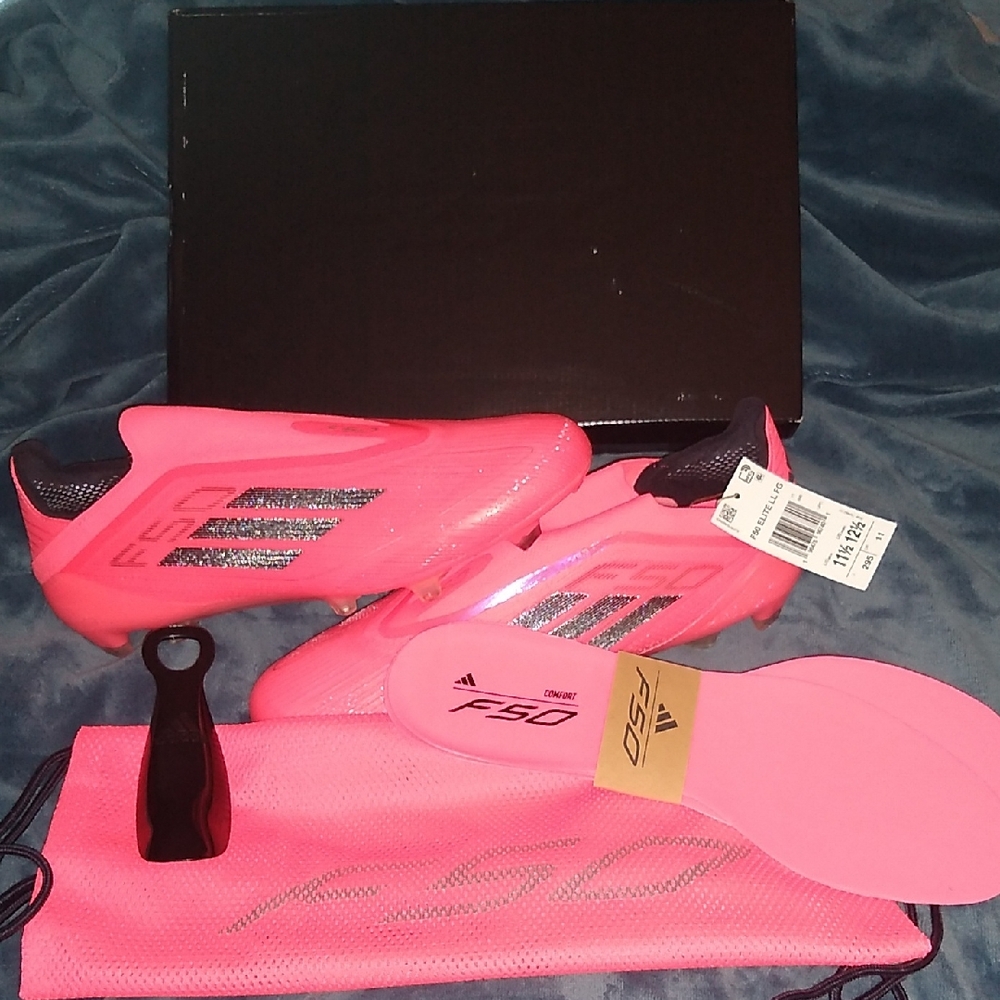 Adidas F50 Laceless Mens Soccer Cleats Size 11.5 With Sprintweb